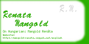 renata mangold business card